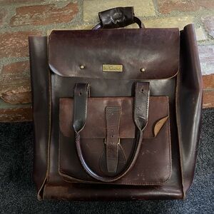 Dr. Martens Dark Brown Leather Backpack Needs Repair
